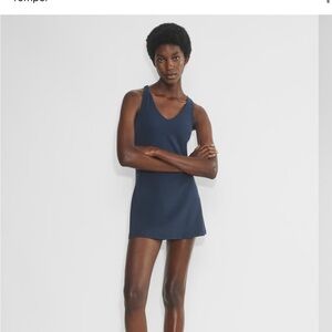 Aritzia Golden Navy Size S Matchpoint Dress